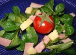 Salade de Doucette au Jambon et Comt