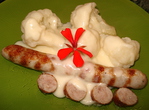 Saucisse de Lapin et Chou-fleur bchamel