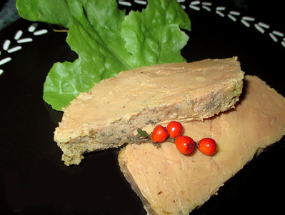 Foie gras cuit maison, en terrine