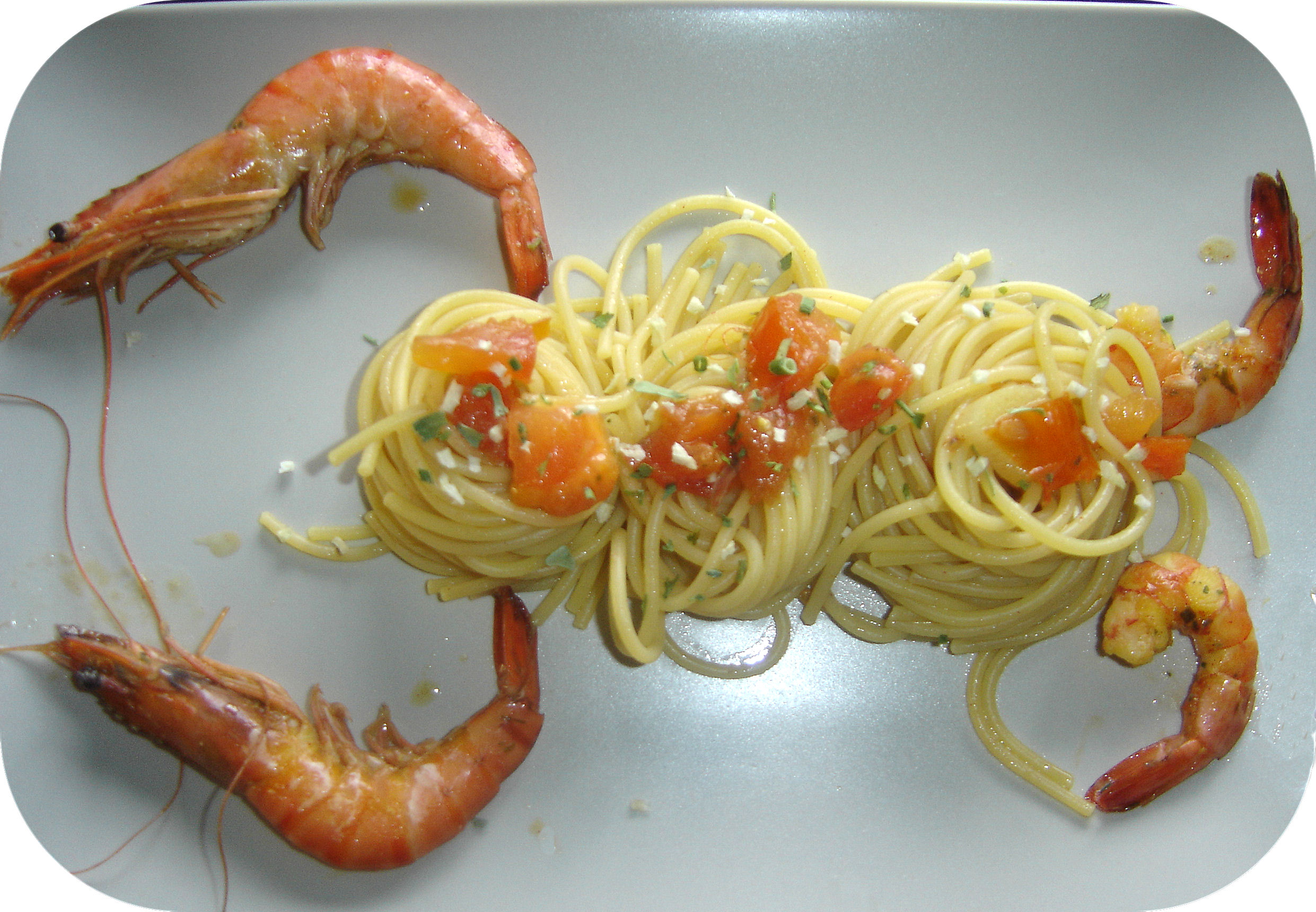 Spaghettis aux Gambas