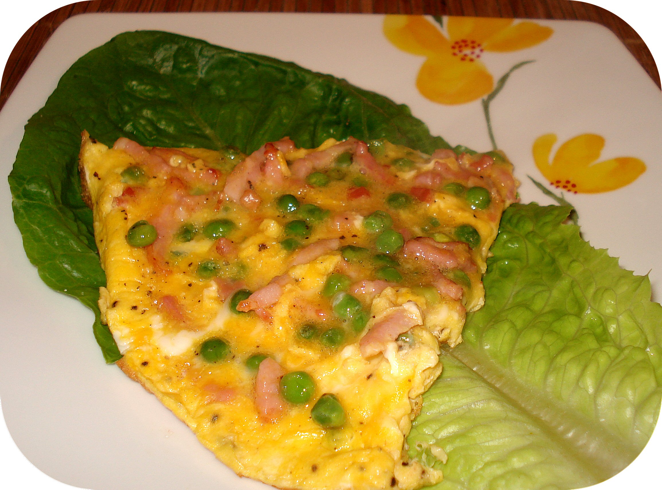 Omelette Aux Petits Pois Et Lardons