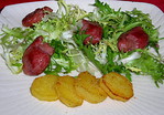 Salade de Gésiers de Canard et Pommes dorées -- 01/04/14